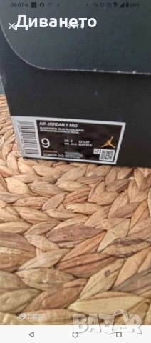 Air Jordan 1 MID размер 42,5, снимка 5 - Маратонки - 54868315