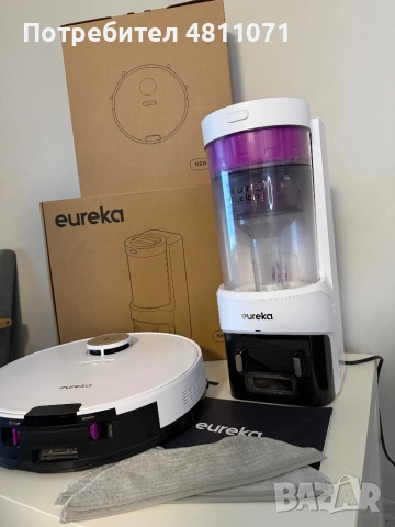 Прахосмукачка робот Eureka E10s (Бял) 4000Pa, снимка 3 - Парочистачки и Водоструйки - 54358470