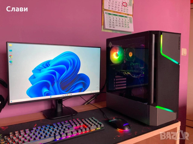 Геймърски компютър Cougar AMD 6x3,5 GHz, NVIDIA GTX 660, 16GB RAM, SSD, HDD, Windows 11 Pro