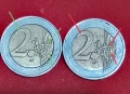 2Евро Германия със дефект 2002г.Със буквата (F). , снимка 1
