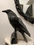 Готик декорация голям гарван статуя 50 см., снимка 1