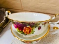 ROYAL ALBERT красиви купички от Англия от костен порцелан с 2 дръжки, снимка 9
