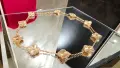 Van Cleef & Arpels VCA 10 Motifs Rose Gold Clear Vintage Alhambra Clover Дамско Колие, снимка 1