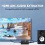 ДАК цап Аудио конвертор, HDMI ARC аудио екстрактор адаптер, цифрово-аналогов, оптичен/SPDIF коаксиал, снимка 6