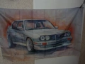 BMW Знаме Мерцедес кола банер ретро класика немската сила бързина скорост тунинг декор гараж стая, снимка 1
