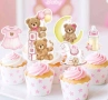 24 бр baby мече конче топери за мъфини кексчета бебешко парти shower, снимка 4