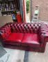 Кожени оригинални дивани chesterfield честърфийлд двойка и тройка , снимка 2