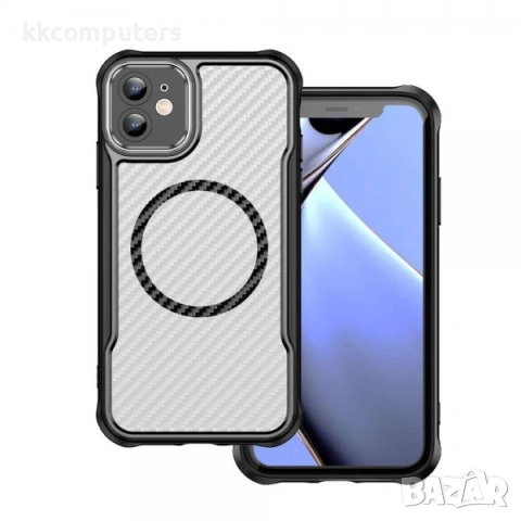 Калъф Defender Carbon MagSafe / Черен / за iPhone 17 Air 6.6 и Протектор