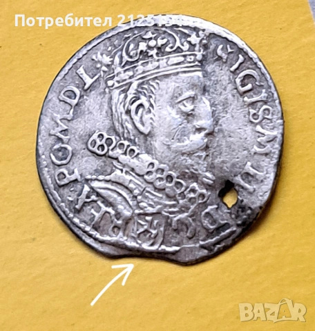 3 гроша 1605,Сигизминд 3 с куриоз.