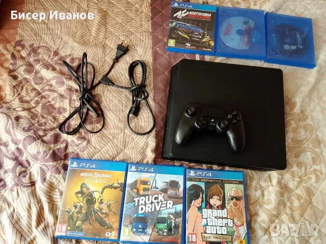 Ps4 slim 1TB + 10 игри 