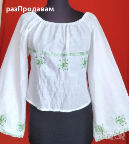 Блуза с Бродерия за Носия ~ Шевици, снимка 2 - Блузи с дълъг ръкав и пуловери - 54361840
