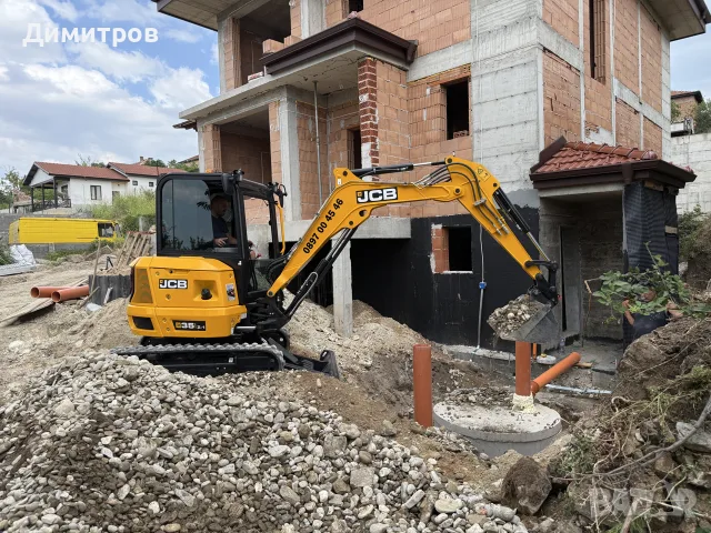 Изкопни услуги с мини БАГЕР JCB 3.5т,КАМИОН САМОСВАЛ с кран,ВАЛЯК, БУС с борд, снимка 7 - Други ремонти - 53510274