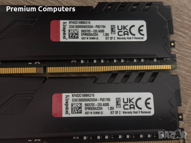 Рам памет Kingston FURY Beast Black DDR4 16GB 3200Mhz, снимка 4 - RAM памет - 55162102