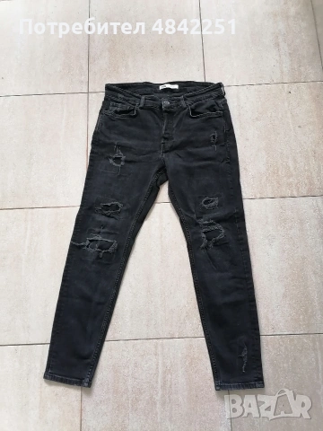 Мъжки черни дънки Zara, 34 размер 