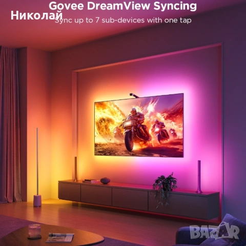 Govee - TV Backlight 3 Lite TV 55-65" SMART LED подсветка RGBICW Wi-Fi IP67 + дистанционно управлени, снимка 14 - Стойки, 3D очила, аксесоари - 54586404