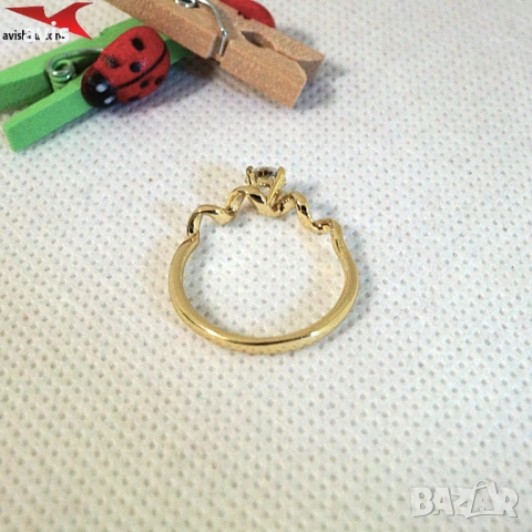 Пръстен с 14К златно покритие 224882, снимка 2 - Пръстени - 54249566