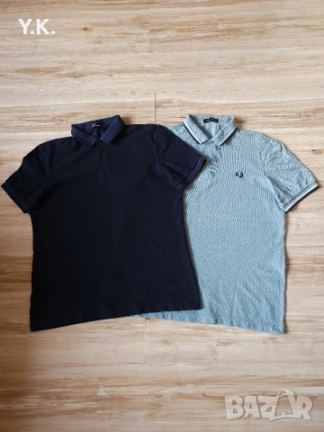 Оригинална мъжка тениска с яка Fred Perry