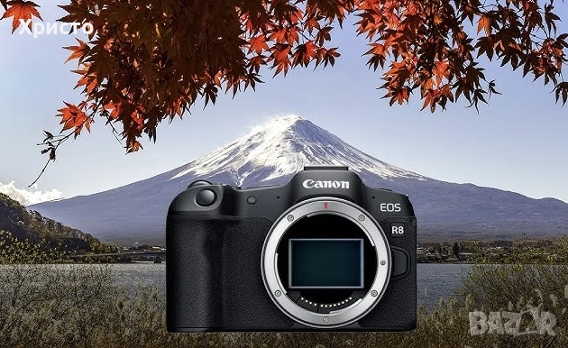 НОВО!!! Безогледален фотоапарат Canon - EOS R8, 24.2MPx, Black + Батерия LP-E17  , снимка 7 - Фотоапарати - 54681597