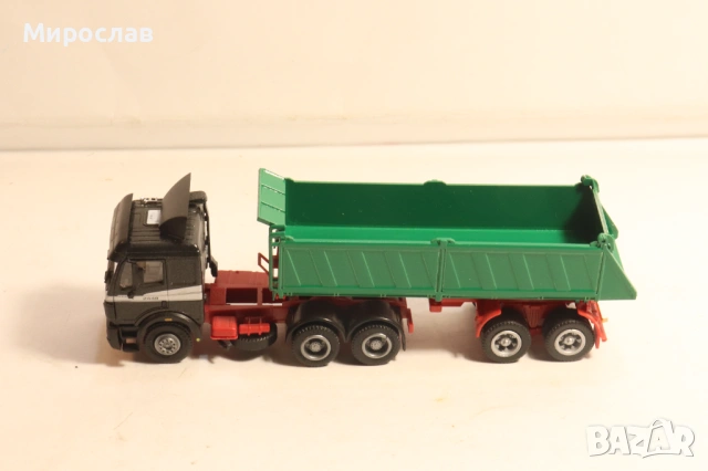 HERPA H0 1/87 MERCEDES BENZ САМОСВАЛ ГОНДОЛА КАМИОН МОДЕЛ, снимка 2 - Колекции - 54031379