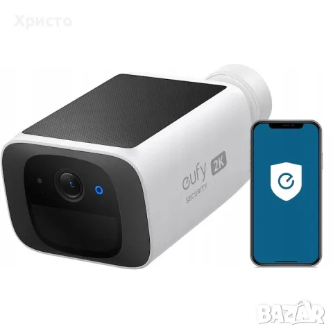 НОВО!!! Безжична соларна камера Eufy SoloCam S220, 2K, 8GB, AI, IP67