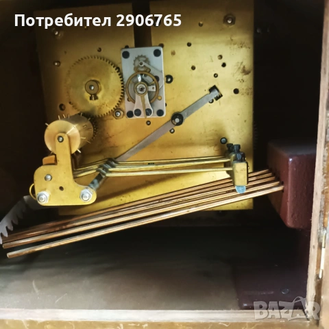 Каминен часовник Haller Германия работещ, снимка 2 - Антикварни и старинни предмети - 54728101