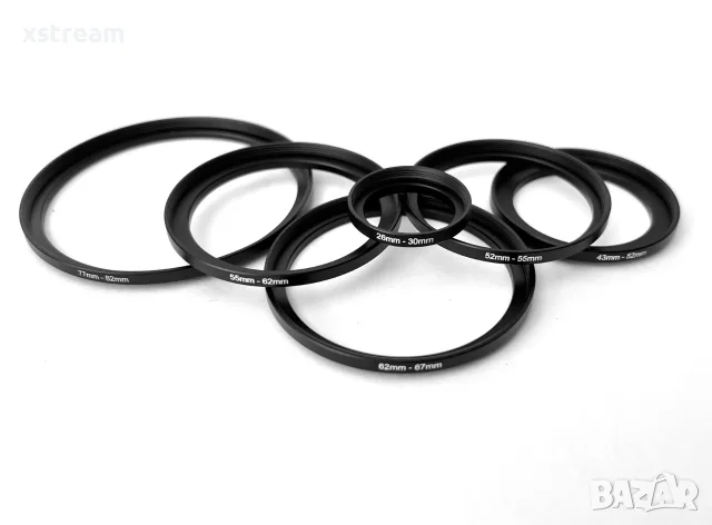  Step-UP Преходник за филтър на резба за обектив, Различни размери, Lens Filter Adapter Ring НОВ!, снимка 2 - Обективи и филтри - 41470200