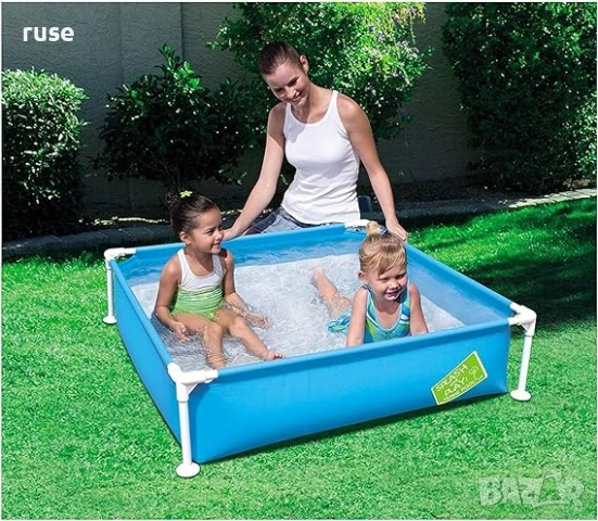 НОВИ! Детски басейн с метална рамка  Bestway 122х122x30.5см, снимка 9 - Други - 54551047