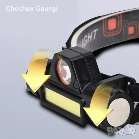 FL 61 Челник с регулируема LED и COB яркост, магнитен клипс и USB зареждане, 100m обхват, 1200mAh, снимка 8 - Къмпинг осветление - 54758127