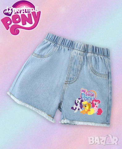 5/6г My little pony страхотно лятно комплектче блузка с къси дънкови гащи Ново!, снимка 2 - Детски комплекти - 54352274