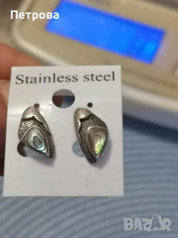 Нежни сребърни обици. , снимка 2 - Обеци - 53963984