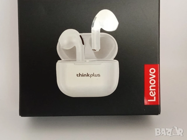 Lenovo Безжични слушалки тапи бели , снимка 3 - Bluetooth слушалки - 54489462