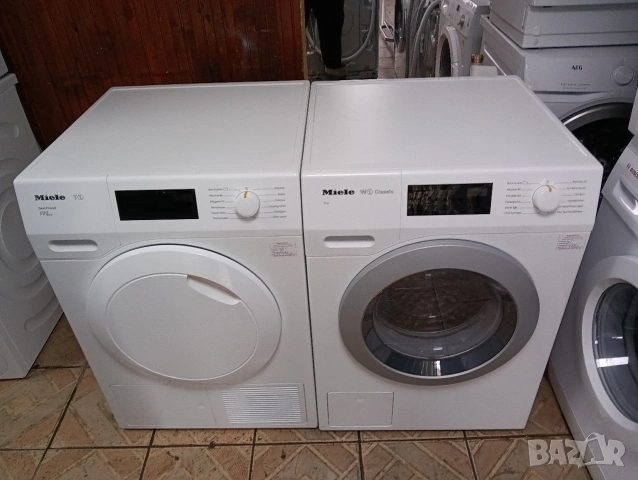 Комплект пералня Миеле Miele W1 и сушилня с термопомпа Миеле Miele Т1 А+++ 8кг Made in Germany , снимка 7 - Перални - 54241682