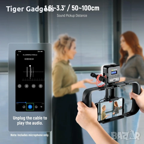 NEEWER VM10 Plug & Play Vlog Microphone – компактен микрофон за смартфони, камери и влогове, снимка 5 - Друга електроника - 54848534