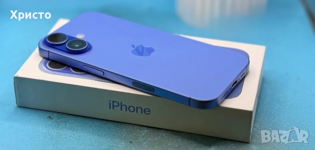 ПЕРФЕКТЕН!!! Apple iPhone 16, 128 GB, Ultramarine  , снимка 5 - Apple iPhone - 54880821
