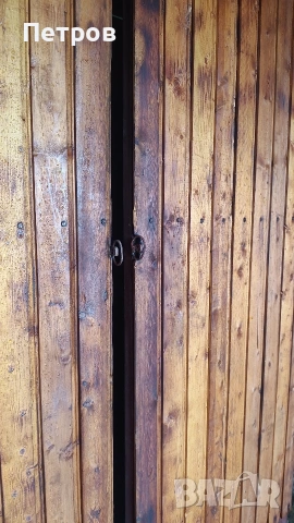 Продавам двукрила плътна врата от винкел, ламарина и чамова ламперия, снимка 10 - Входни врати - 54196557