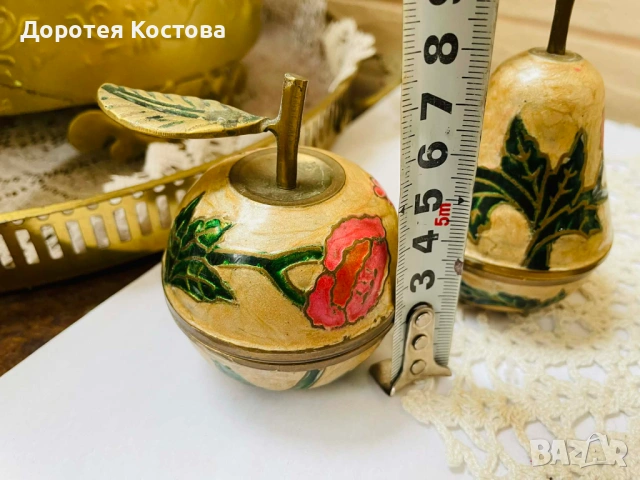 Красив месингов комплект от Англия с макове , снимка 13 - Антикварни и старинни предмети - 54437008