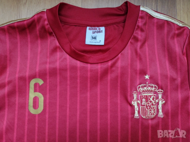 #6 Iniesta Spain - юношеска футболна тениска на Испания, снимка 4 - Футбол - 54901334