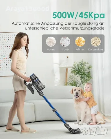 Linkifly A10 Безжична прахосмукачка 2 в 1 с функция за миене 550W 45kPa, снимка 4 - Прахосмукачки - 55362806