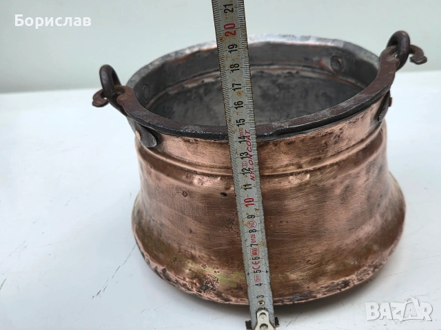 Медно котле - бакър, снимка 2 - Антикварни и старинни предмети - 55125391