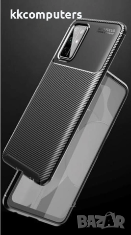 Калъф силикон Auto Focus Карбон за iPhone 17 Air 6.6 / Черен  и Протектор 