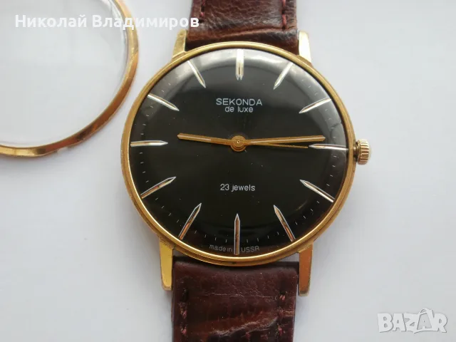 Sekonda de luxe Poljot Полет де лукс мъжки руски ръчен часовник, снимка 5 - Мъжки - 55563157