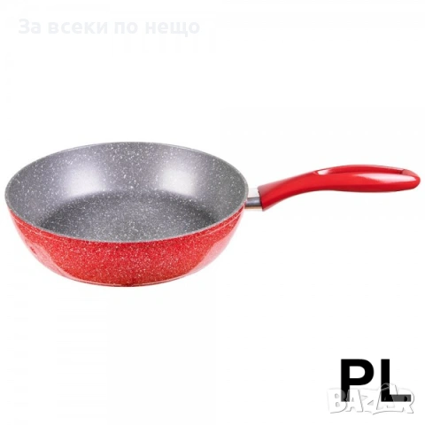 Дълбок тиган с капак Voltz OV54419A-CD – 24 / 26 см, Мраморно покритие, Индукция, Червен Код P2066