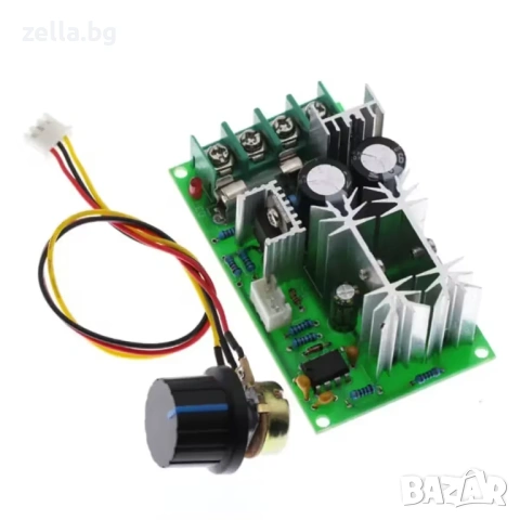 PWM регулатор на обороти за DC мотор 12V-60V 20A 1200W | Контролер за вентилатори, помпи и LED 10015, снимка 5 - Друга електроника - 54655958