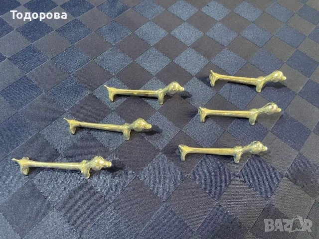 Комплект посребрени френски поставки за прибори за хранене - 6 броя, снимка 3 - Прибори за хранене, готвене и сервиране - 55678769