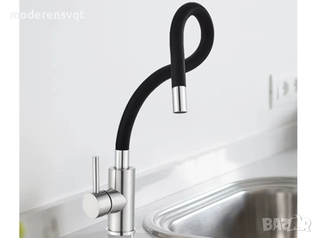 Кухненски смесител гъвкав с въртящ се чучур на 360 градуса, снимка 4 - Други - 53949579