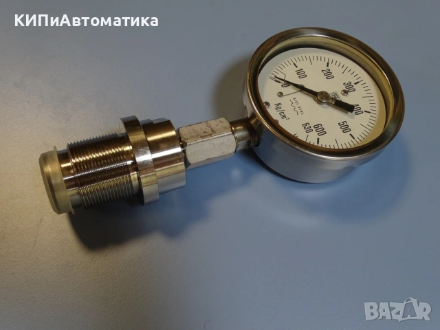 Манометър с мембранен разделител Nuova Fima AISI 316L Ф100 0-630 kg/cm2, снимка 5 - Резервни части за машини - 54525816