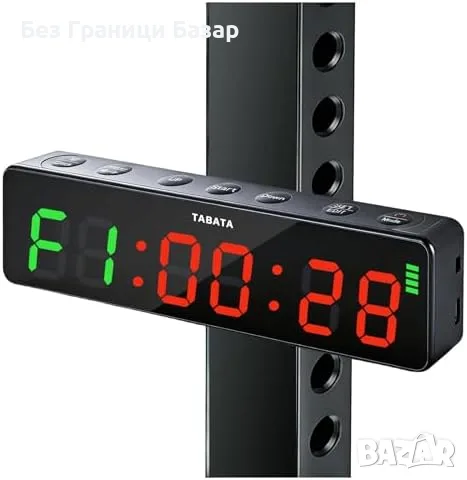 Нов LED фитнес таймер с магнит, HIIT Tabata хронометър, Type-C, 5 яркости за бокс и тренировки