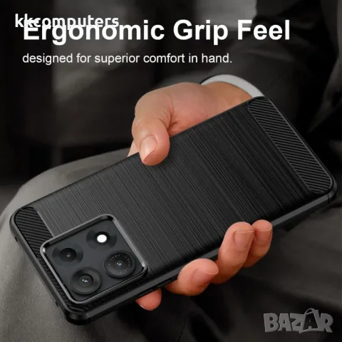 За Motorola Edge 70 Max 5G Carbon Fiber Brushed TPU Калъф със Скрийн Протектор – 3 цвята, снимка 4 - Калъфи, кейсове - 55525612