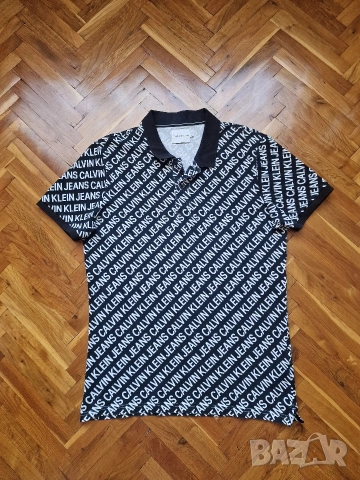 Страхотна мъжка тениска CALVIN KLEIN размер L / XL ,слим фит , снимка 4 - Тениски - 54861334