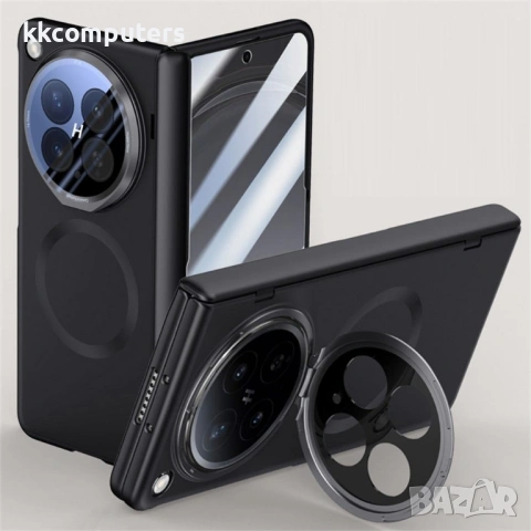 Магнитен Калъф за Oppo Find N6 5G - PC, Антишпионско стъкло, Капаче-стойка, 3 цвята